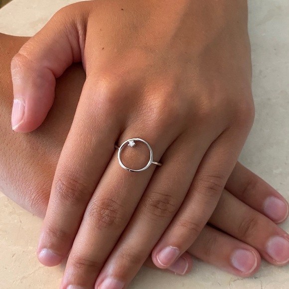 Sale $8 Firm! .925 Sterling Silver Round Ring with Cz - Picture 16 of 17